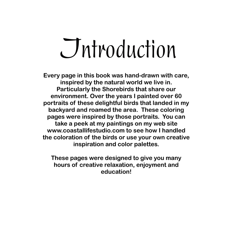 Shorebirds Coloring Book: Beach Nesters, Egrets, Herons, Pelicans & More